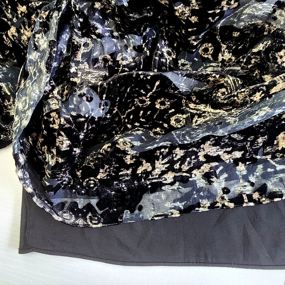 NWT Haute Hippie Psycho Velvet Burn Out Wide-Leg Pants Size 6 Fully Lined - Picture 7 of 10